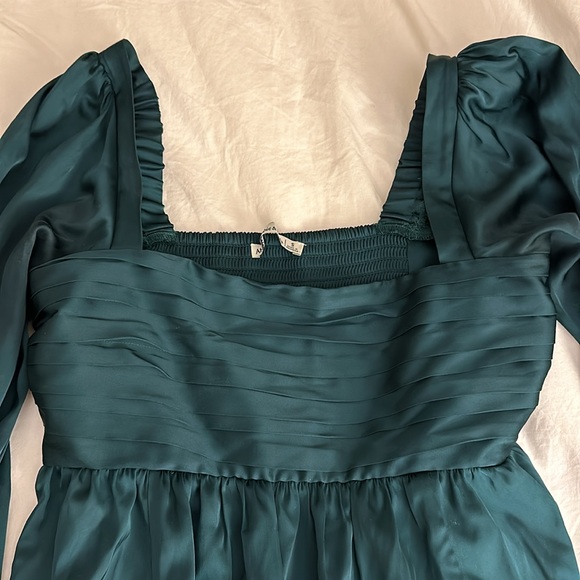 Abercrombie Emerson Balloon Sleeve Babydoll Mini Dress - Picture 7 of 9